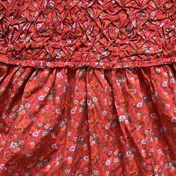 Free People Mini Dress Womens Medium Petunia Floral Apron Smocked Boho NWT - Picture 12 of 14